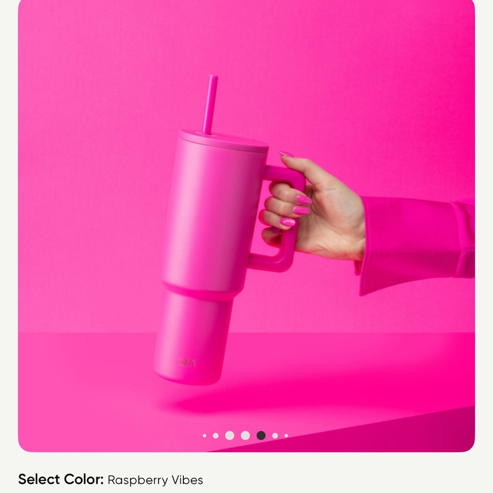 SIMPLE MODERN - Raspberry Vibes 40oz Trek Tumbler with handle - Picture 3 of 10